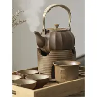 在飛比找ETMall東森購物網優惠-圍爐煮茶茶壺泡茶家用室內泡茶壺網紅烤茶古法煮茶爐粗陶大容量
