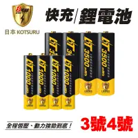 在飛比找生活市集優惠-【KOTSURU】8馬赫 3/4號 恆壓可充式1.5V鋰電池