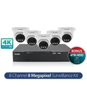 D-Link Vigilance Surveillance Kit with 8CH NVR and Five 8MP Turret Cameras (4TB HDD included)