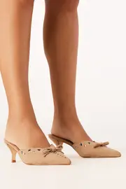 [PUP23] Elio Heels - Camel Suede 6 Beige
