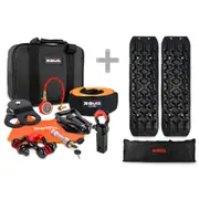 X-BULL Winch Recovery Kit 14PCS With Recovery tracks Snatch Strap Hitch Receiver Carry Bag 4WD 4X4