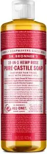 DR. BRONNER'S Pure-Castile Soap Liquid (Hemp 18-in-1) Rose 473ml
