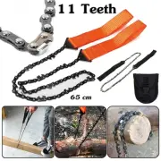 24 Inch Pocket Chain Saw Hand Chainsaw 65 Manganese Steel Outdoor Wood Cutting C