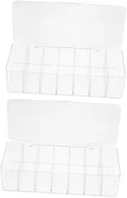 2Pcs Cable Management Box with Lid Wire Organizer Case for Desk Cord Storage Keep Charging Cables Tidy and Neat for Home Office and Entertainment Areas