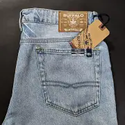 Buffalo David Bitton Relaxed Straight Driven Distress Jeans Size 32x34 38x30