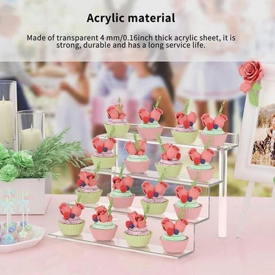Acrylic Risers Display Stand 4 Tier Acrylic Tiered Shelf Clear Tiered jeQLq