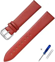 [WUTONGMU] Ultra-thin Leather Watchband 8mm 12mm 14mm 16mm 18mm 20mm 22mm Bracelet Watch Straps Soft Leather Wristwatch Band