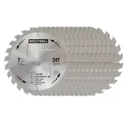 Wesleydrill 12 Packs Circular Saw Blade Set, 7-1/4" X 24-Tooth, Carbon