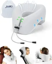 Neck Pillow Airplane with 360-Degree Head Support, 9.45*11.81*7.48 inch, Grey