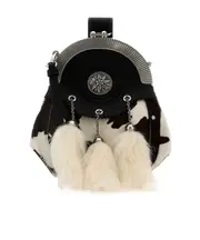calf-hair clutch bag One size BIANCO/NERO