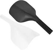 EXQUIMEUBLE 2Pcs Haircut Shield for Professionals Comfortable Hairdressing Face Cover with Handle Protects Skin From Hair Dye and Chemicals for Salon Use