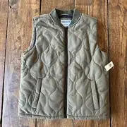 NWT OLD NAVY Kids Unisex Boys Girls Olive/Army Green Puffer Vest XL 14-16 $35