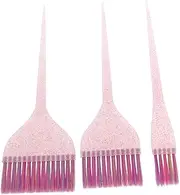 Beavorty Professional Hair Dyeing Tool 3pc Long Tail Glitter Brush Set for Salon Travel