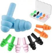 5 Pairs Sleep Earplugs,Silicone Ear Plugs for Sleeping Noise Cancelling Soft Reu