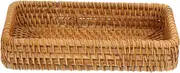 Rattan Woven Basket for Food Storage Multi Functional Woven Food Basket Lightweight for Snacks Fruits and Home Organization
