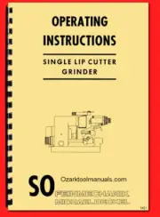 DECKEL SO Universal Tool Cutter D-Bit Grinder Operator's Manual 1421