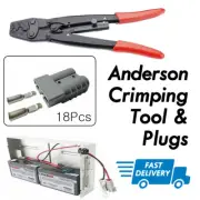 18pcs Connectors Exterior DC Anderson Style Plug & 1pcs Cable Crimper Tool