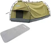 Kings Escape Single Swag Portable Camping Tent + Self-Inflating Foam Mattress