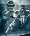 525709 AJ BROWN Football Touchdown 1 16x12 WALL PRINT POSTER