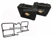 Fit For Royal Enfield Classic 350 500 Leather Saddle Pannier Bags Pair, Black