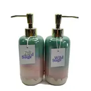 2 Wild Sage Cassidy Bathroom Soap Dispensers