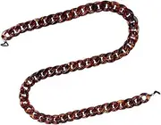 [Healvian] Slip Eyeglass Chain with Tortoise Shell Texture Durable Neck Cord for Secure Glasses Retention Stylish Eyewear Holder for Men and Women Brown