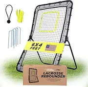 Victorem Lacrosse Rebounder for Backyard - 6x4 Ft. Lacrosse Bounce Back Net, Volleyball Rebounder, Pitch Back Baseball Rebounder fits for Volleyball, Tennis and Softball Training