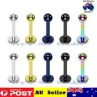 2-10pcs 16g Titanium Plated Surgical Steel Labret Lip Tragus Helix Stud Piercing