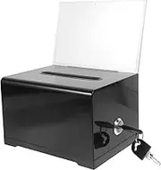 COMNESTBI Acrylic Card Organizer Box with Lock Clear Donation Box for Fundraising Elegant Display Container for Business Cards Versatile Suggestion Box Shows and Exhibitions