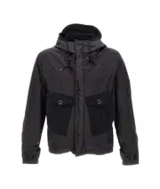 panelled lightweight hooded jacket IT50,IT48 Black