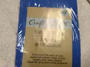 ASSTED COLORS CRAFTER'S SQUARE FOAM SHEETS: 32 PC. 4" X 6" FREE S&H