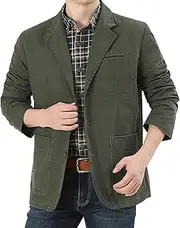 [Generic] Suit for Men Three Button Relaxed Fit Lightweight Lapel Simple Tooling Suit Jacket for Formal and Casual Occasions