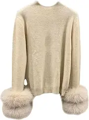 [Bciopll] Women's 100% Wool Knitted Sweater Fashion Solid Stand-Up Collar Pullover Soft Warm Knit Jumper