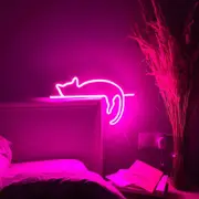 LED Cat Neon Decoration Sign Lights For Bedroom Wall