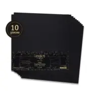 GRAPHIC 45 BLACK CHIPBOARD SHEETS - 12" X 12" - 10 PIECES - MEDIUM WEIGHT