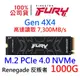 金士頓 FURY Renegade 1TB PCIe 4.0 NVMe GEN4X4 M.2 SSD固態硬碟 SFYRS/1000G 反叛者