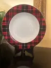 Target Classic Home Red Tartan Plaid Rimmed Soup Bowl ~ Holiday Christmas ~ NWT