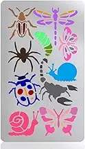 UNICRAFTALE 1Pc Insects Element Retro Metal Stencil Stainless Steel Paintings Metal Template for Journaling Stencils for DIY Scrapbooking Photo Album Decorative Embossing DIY Paper Card