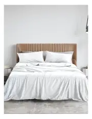 [Royal Comfort] Fleece Flannel Sheet Set in White