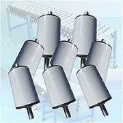 Set of 8 PVC Conveyor Belt Rollers, Unpowered Transmission Replacement Part Roller Dia 63mm 50mm 40mm 32mm 25mm, for Factories Warehouses Unloading(8 Pack D-63mm/2.5",L-500MM/19.7in)