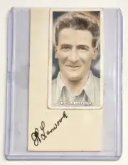 HAROLD LARWOOD SIGNED ASHES AUTOGRAPH CARD DISPLAY ENGLAND CRICKET BODYLINE
