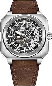 TAYSHILEY Pagani Design Luxus Herren Automatik Mechanische Uhr Edelstahl 50m Wasserdicht Sportuhr Saphirglas Lederband Band Geschenk Uhr