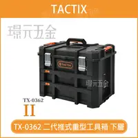在飛比找樂天市場購物網優惠-套裝工具箱 TACTIX TX-0362 二代 推式聯鎖裝置
