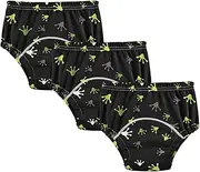 Caihoyu Baby Training Potty Underwear Soft Cotton Nighttime Training Pants Boxers Underwear for Toddler Boys 3T Seamless Pattern Colored Frogs Footprints