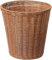 Woven Wastebasket Multipurpose Wicker Trash Can for Nursery Kitchen Playroom