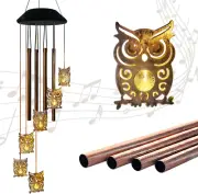 Solar Owl Wind Chimes for outside Solar Lights Outdoor Christmas Birthday Gifts