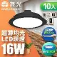 舞光 LED 16W 崁孔15CM 奧丁崁燈 快接頭快速安裝(白光/自然光/黃光) 10入