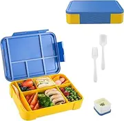 Bento Box Children, 1330 ml Leak-Proof Lunch Box, Children's Lunch Box with Compartments, BPA-Free Lunch Box Children, Snack Box, Lunch Box Adults & Children for School, Nursery & Excursions