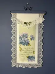 Heritage Lace Walk Hanging “ Gratitude… “ 22” long.. New w/ Tag