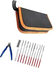 JISADER Mini Diamond File Assorted Set Precision Tool Professional Storage Bag Small File Set Accessories for Model Repair Metal